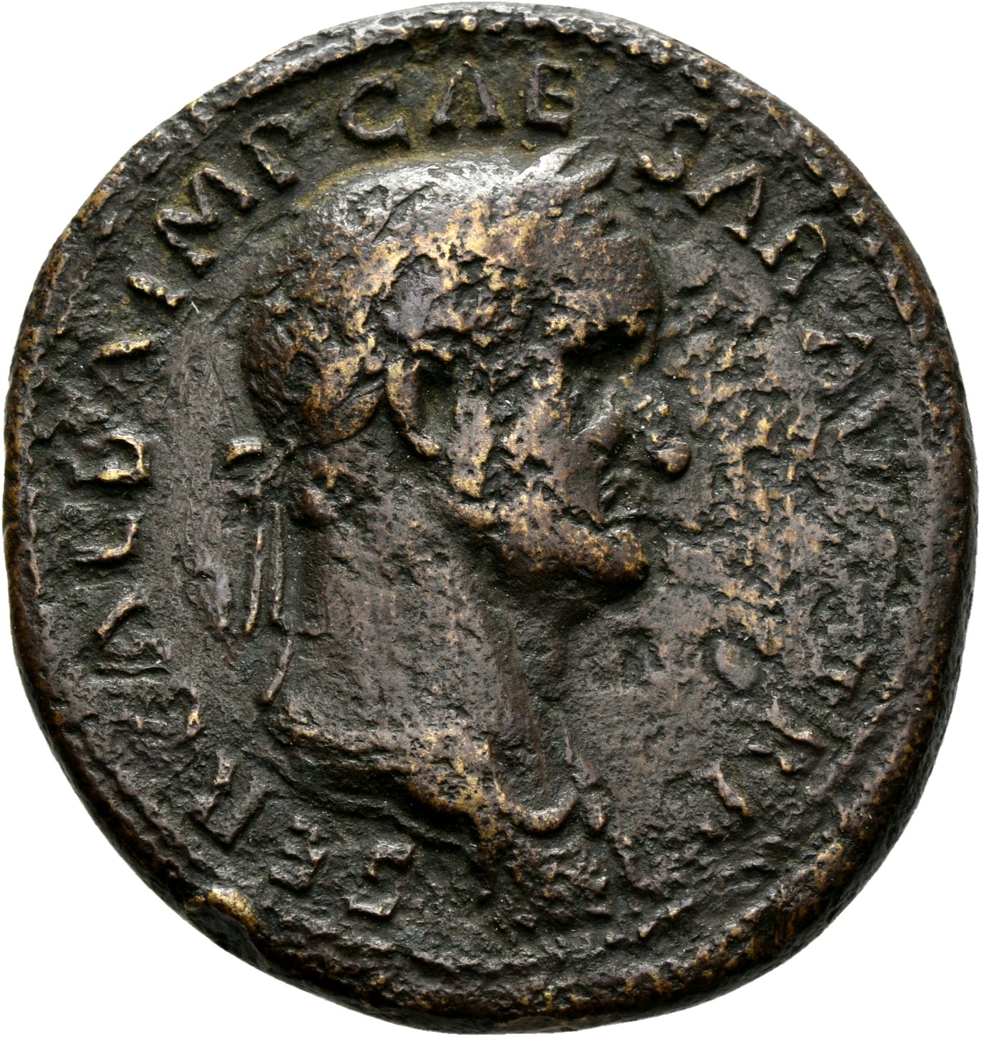 RIC I (second edition) Galba 405 Galba obverse, Bust of Galba, laureate and draped, right