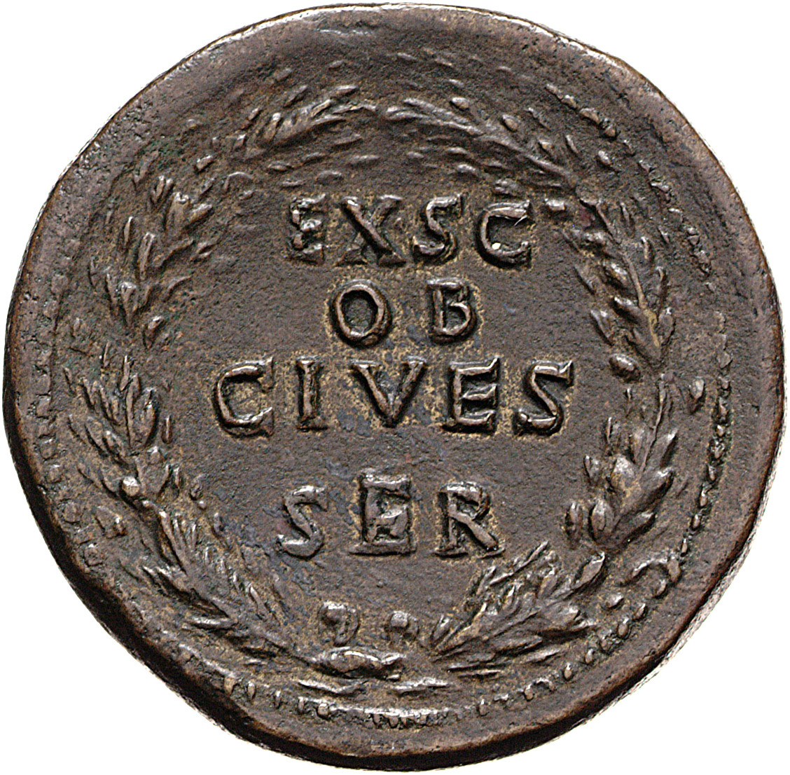 RIC I (second edition) Galba 434 Galba reverse, Legend in four lines within oak-wreath