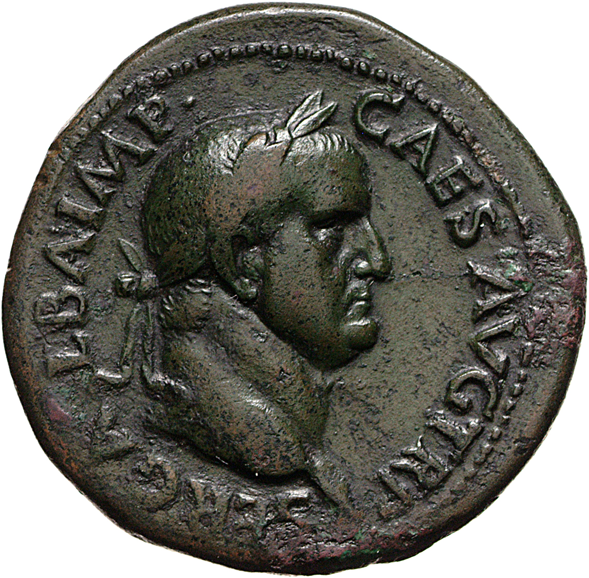 RIC I (second edition) Galba 438 Galba obverse, Head of Galba, laureate, right