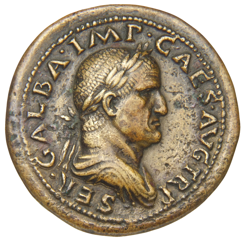 RIC I (second edition) Galba 440 Galba obverse, Bust of Galba, laureate and draped, right
