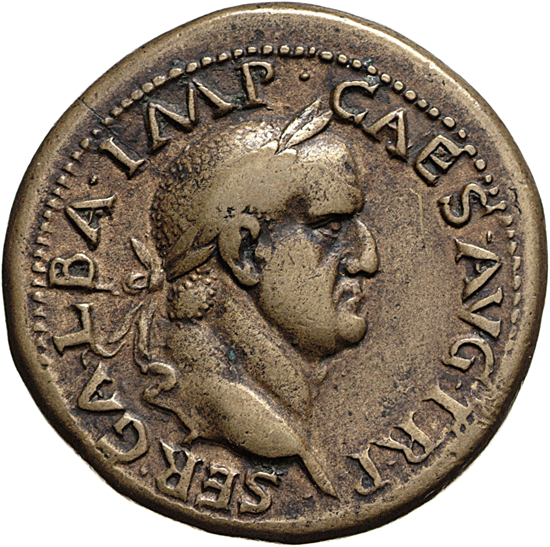 RIC I (second edition) Galba 442 Galba obverse, Head of Galba, laureate, right