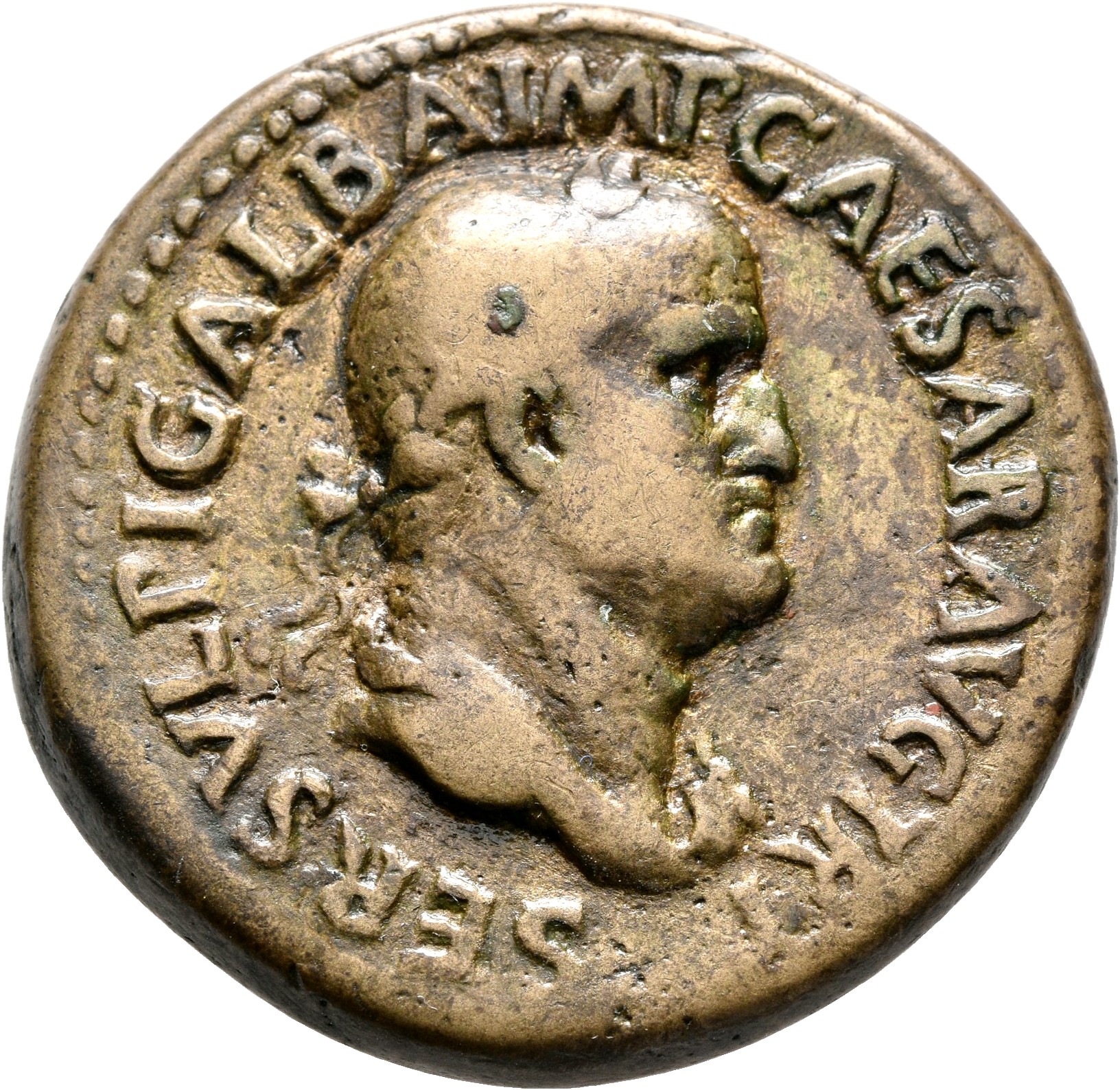 RIC I (second edition) Galba 481 Galba obverse, Bust of Galba, laureate and draped, right