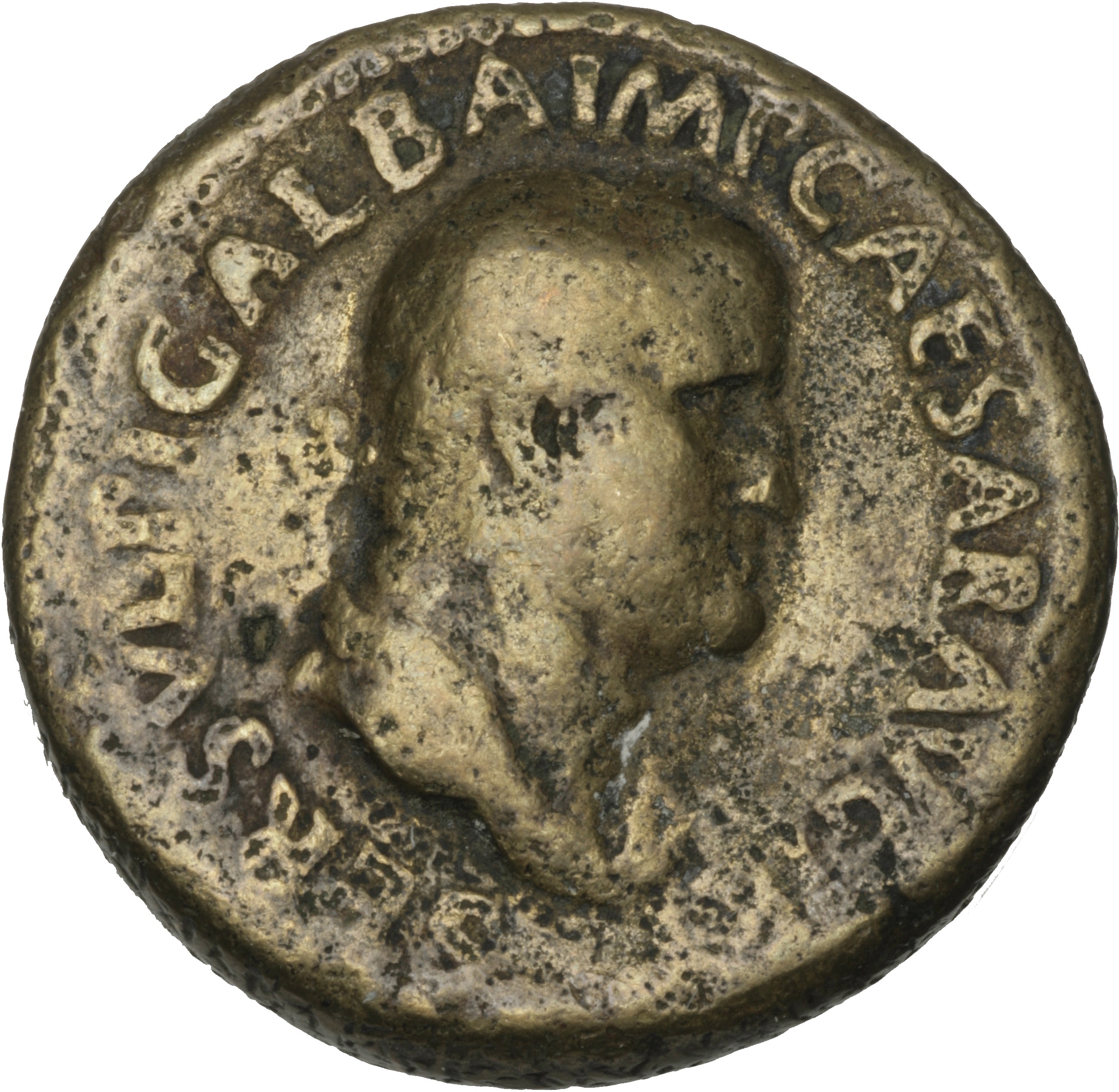 RIC I (second edition) Galba 481 Galba obverse, Bust of Galba, laureate and draped, right