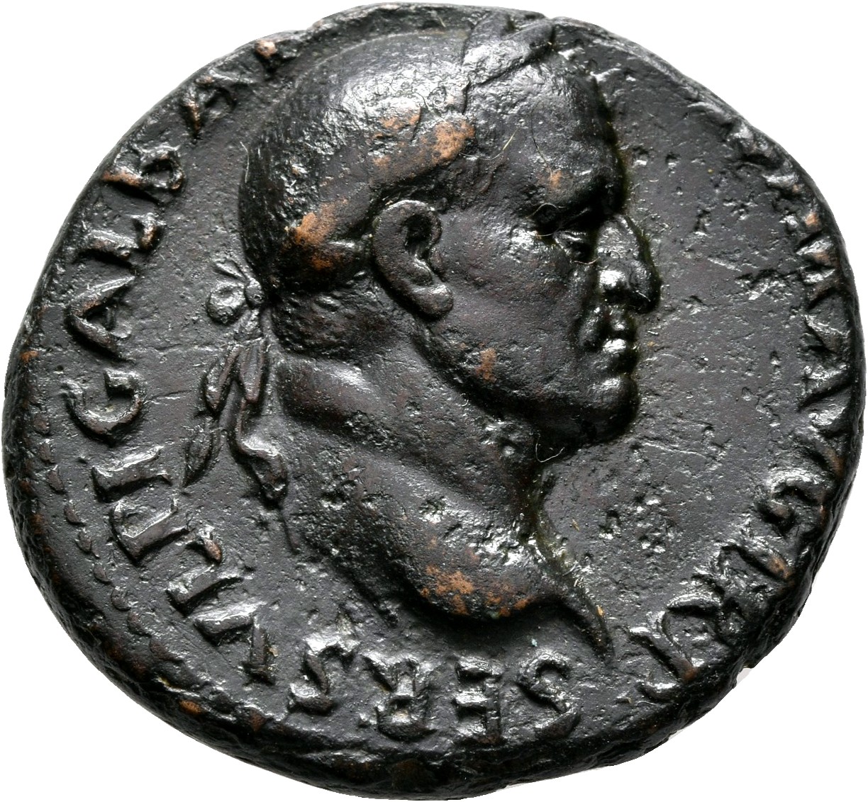 RIC I (second edition) Galba 500 Galba obverse, Head of Galba, laureate, right