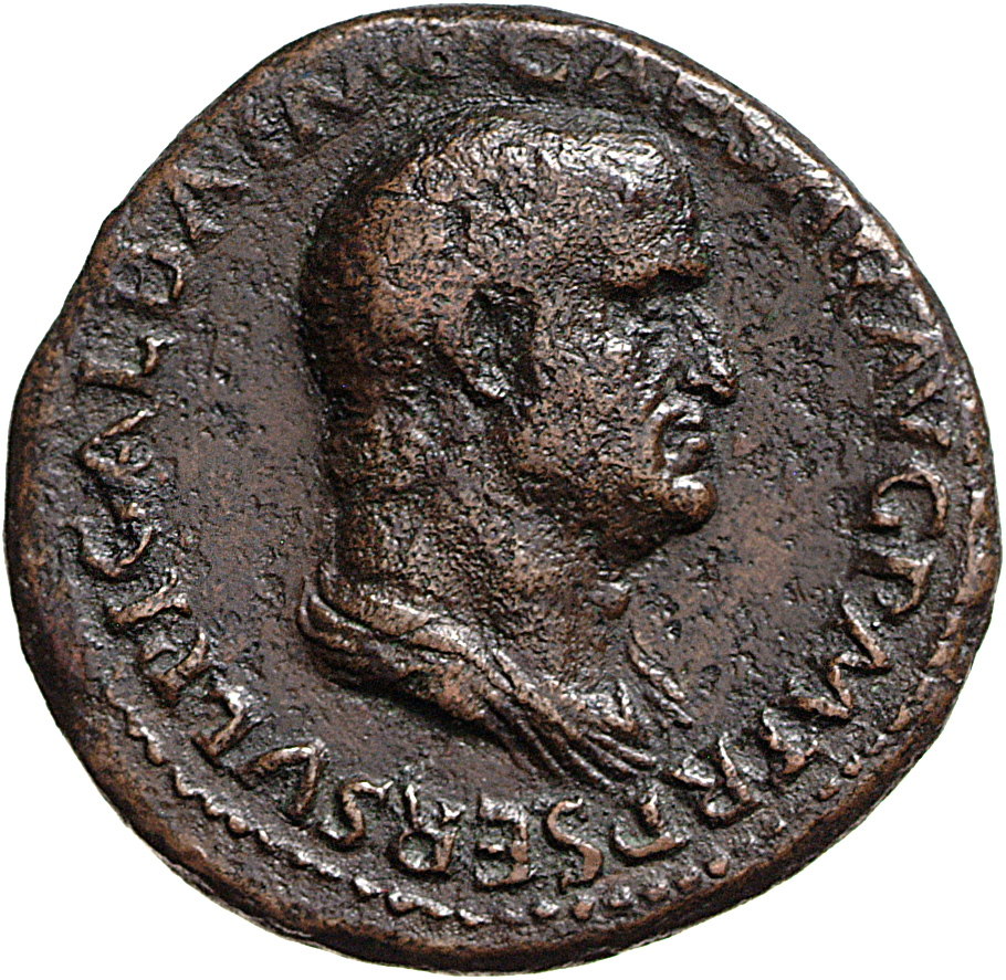 RIC I (second edition) Galba 507 Galba obverse, Bust of Galba, bare-headed, draped, right