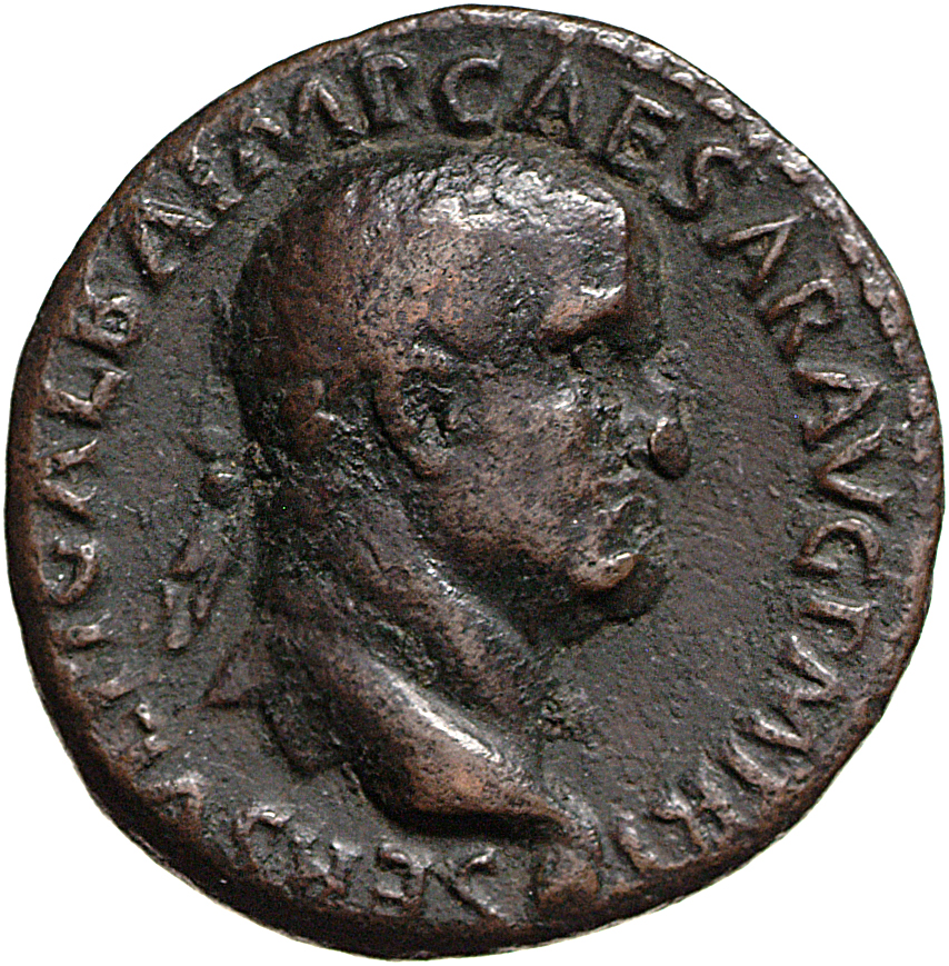 RIC I (second edition) Galba 509 Galba obverse, Head of Galba, laureate, right; globe at point of neck