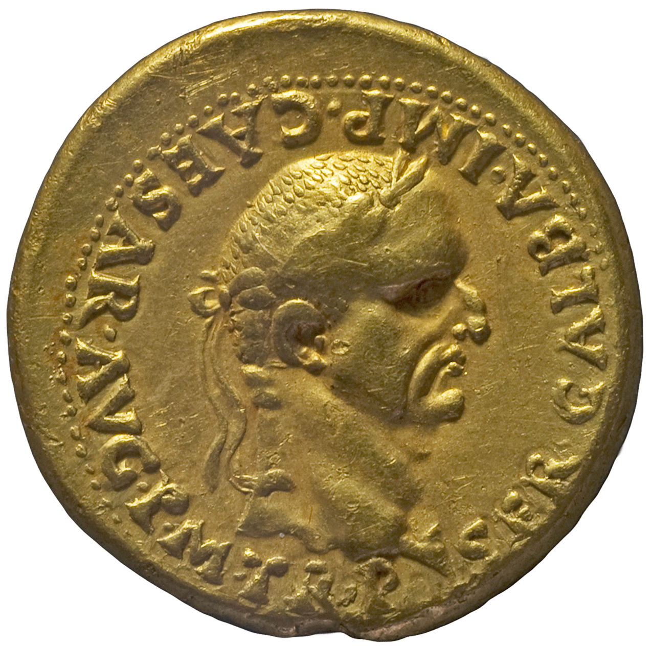 RIC I (second edition) Galba 61 Galba obverse, Head of Galba, laureate, right; globe at point of neck