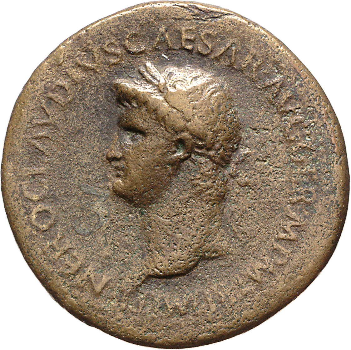 RIC I (second edition) Nero 108 Nero obverse, Head of Nero, laureate, left