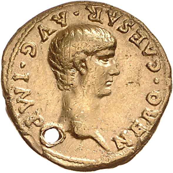 RIC I (second edition) Nero 11 Nero obverse, Head of Nero, bare, right