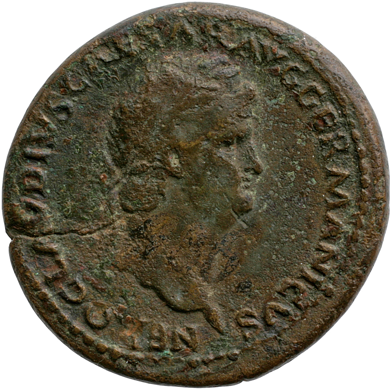 RIC I (second edition) Nero 125 Nero obverse, Head of Nero, laureate, right