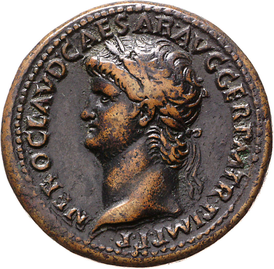 RIC I (second edition) Nero 144 Nero obverse, Head of Nero, laureate, left