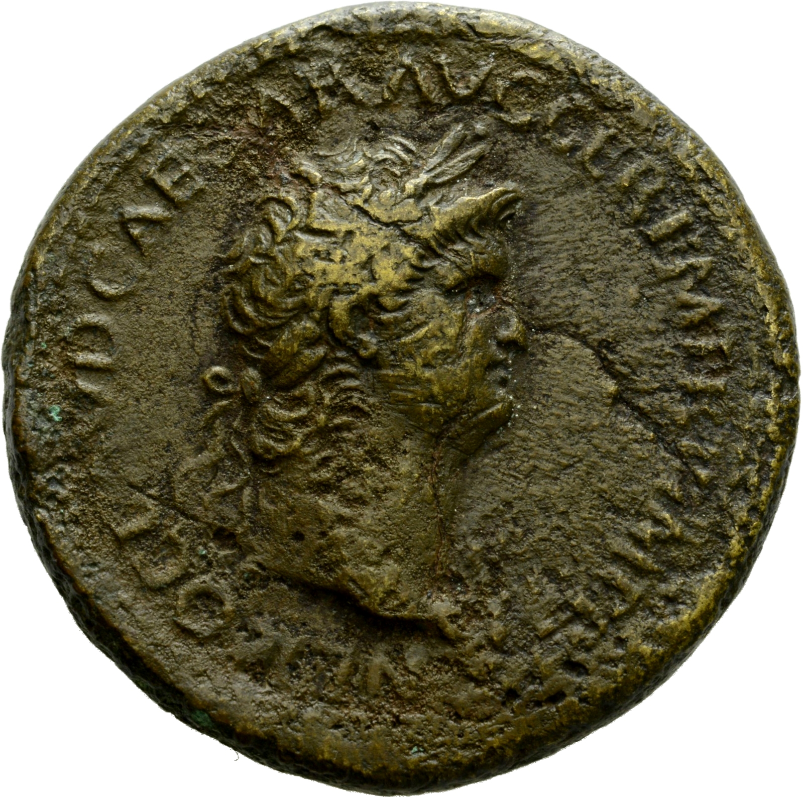 RIC I (second edition) Nero 167 Nero obverse, Head of Nero, laureate, right, with aegis on neck