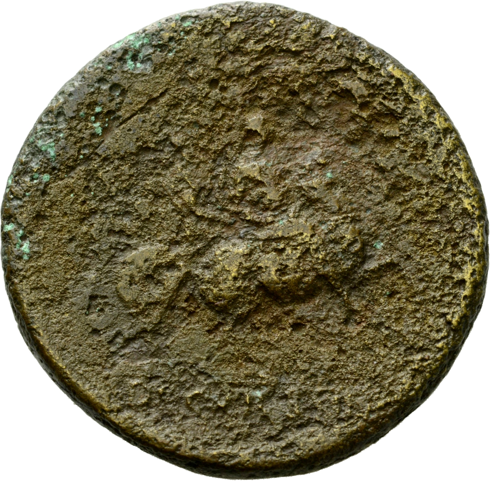 RIC I (second edition) Nero 167 Nero reverse, Nero, bare-headed, cuirassed, cloak flying behind, prancing right on horseba...