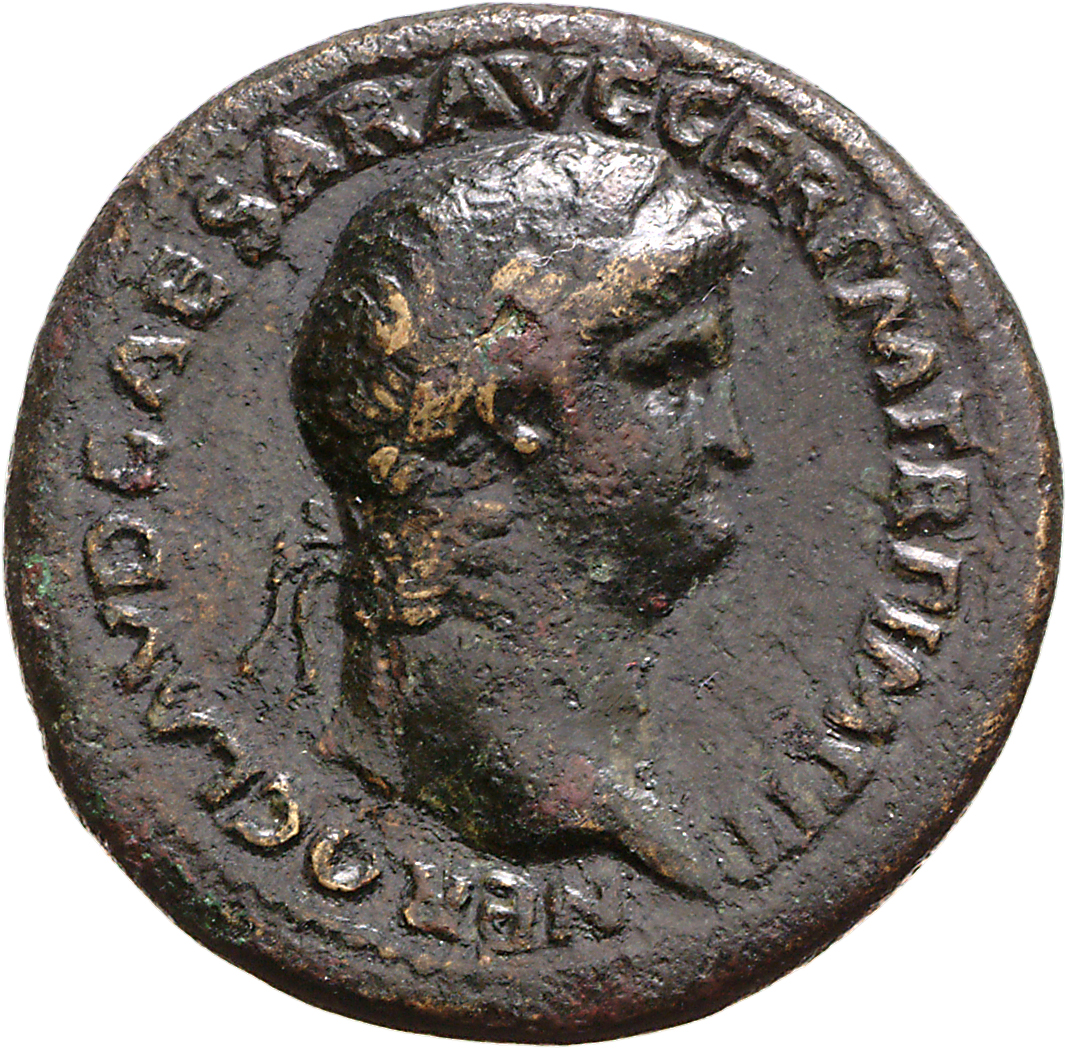 RIC I (second edition) Nero 167 Nero obverse — Head of Nero, laureate, right, with aegis on neck