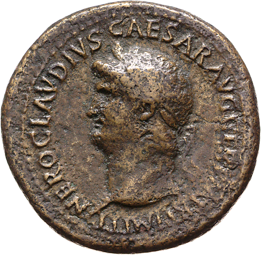 RIC I (second edition) Nero 173 Nero obverse, Head of Nero, laureate, left