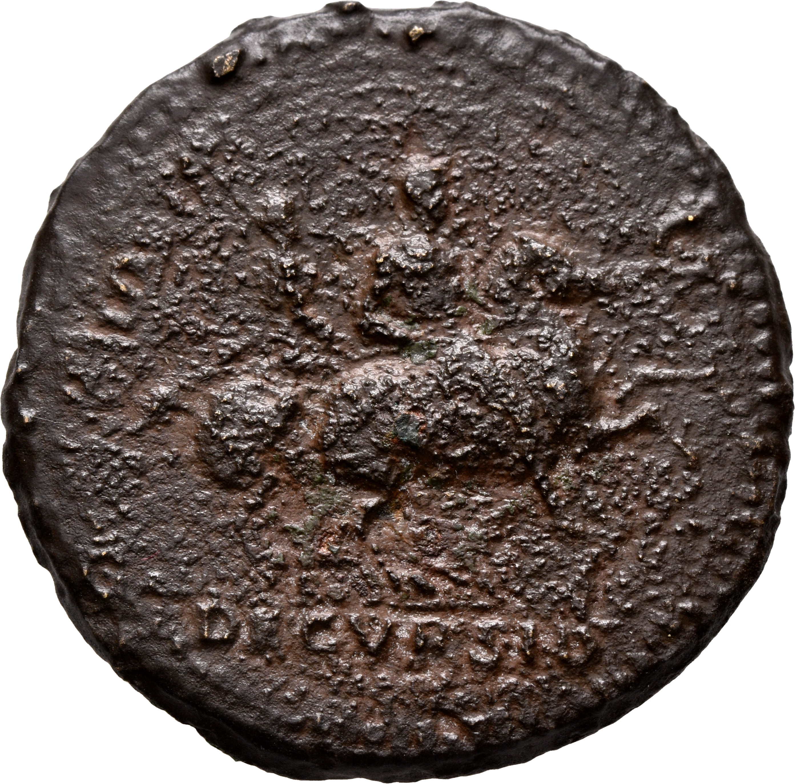 RIC I (second edition) Nero 173 Nero reverse — Nero, bare-headed, cuirassed, cloak flying behind, prancing right on horseb...