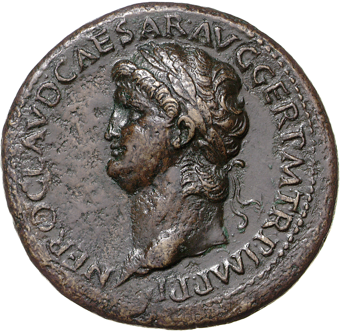 RIC I (second edition) Nero 179 Nero obverse, Head of Nero, laureate, left