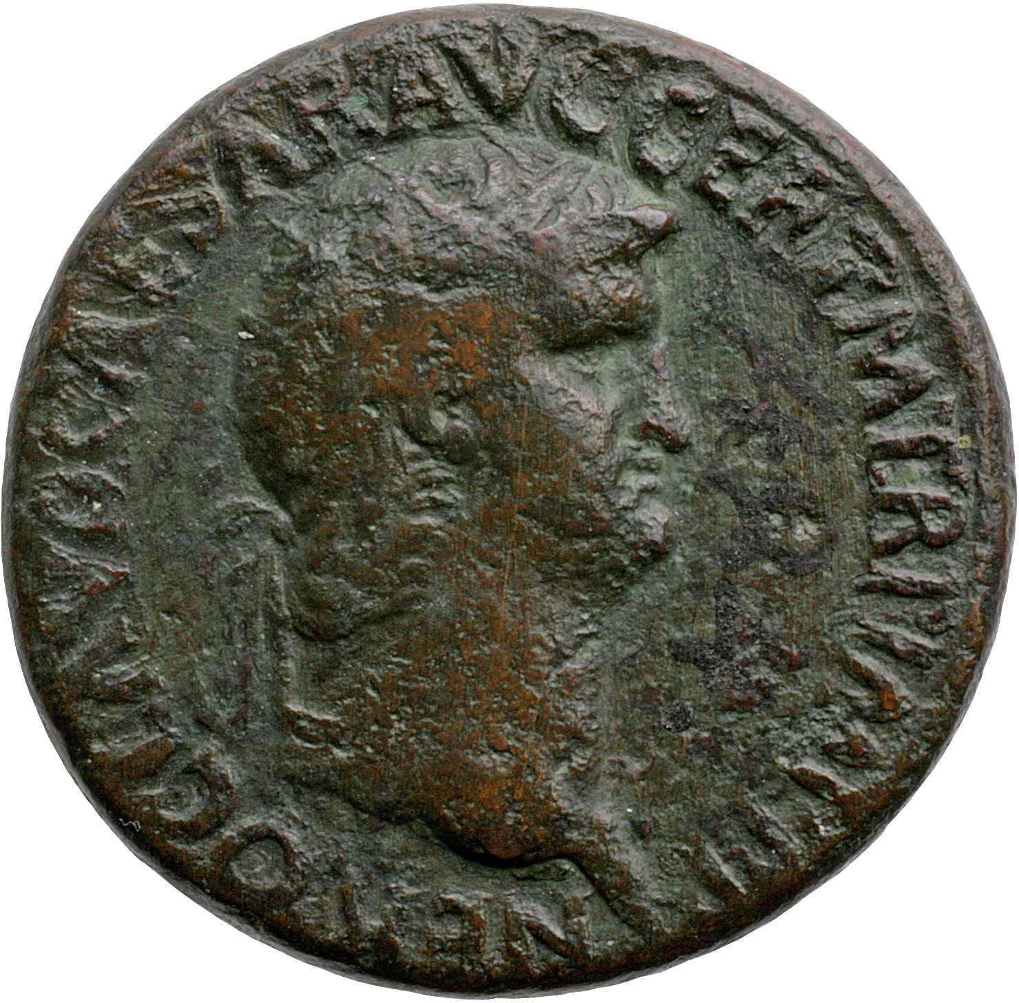 RIC I (second edition) Nero 184 Nero obverse, Head of Nero, radiate, right
