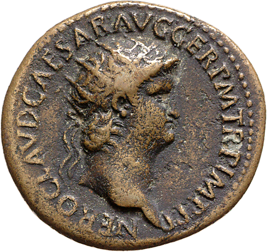 RIC I (second edition) Nero 184 Nero obverse — Head of Nero, radiate, right