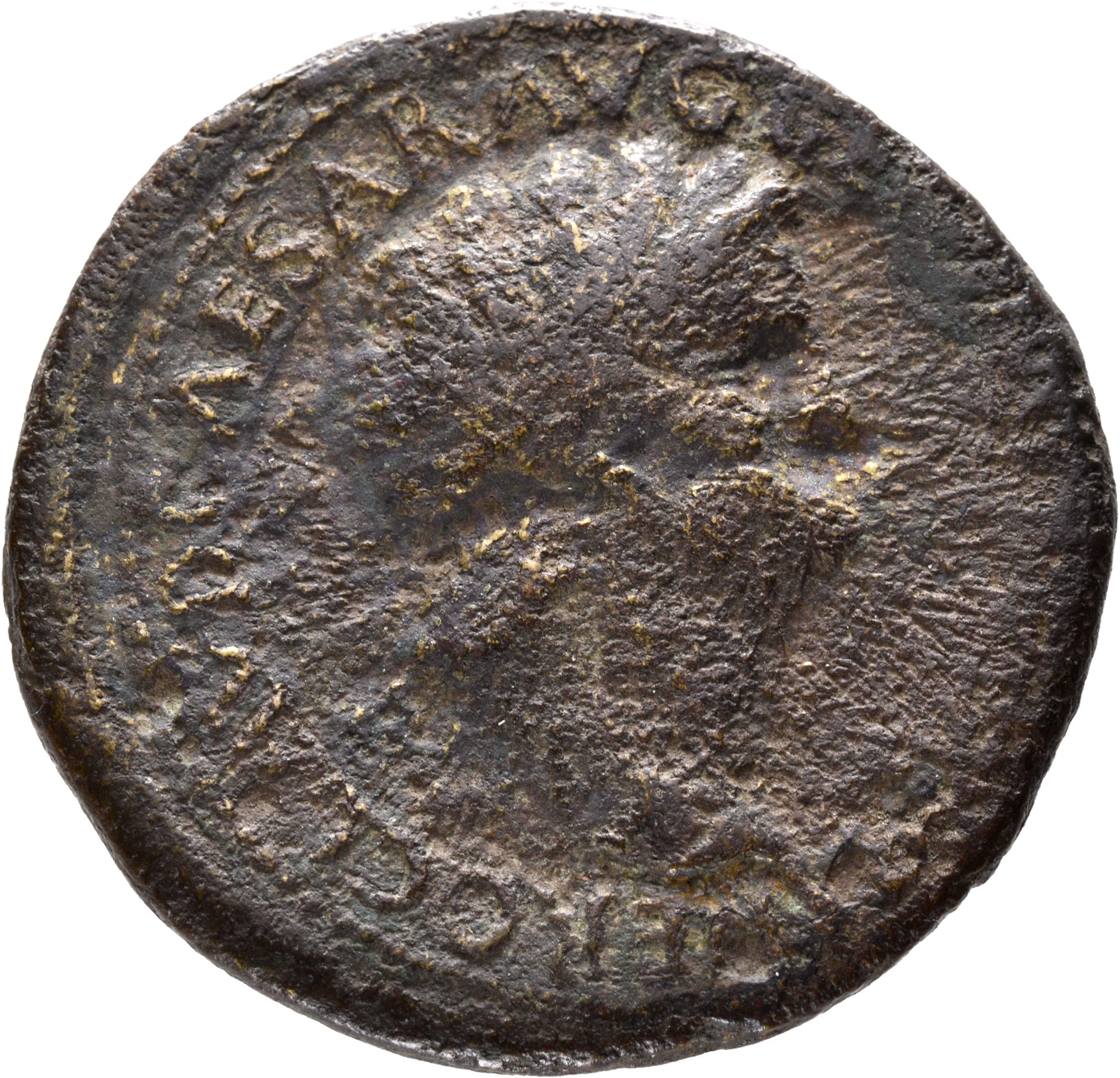 RIC I (second edition) Nero 193 Nero obverse, Head of Nero, radiate, right