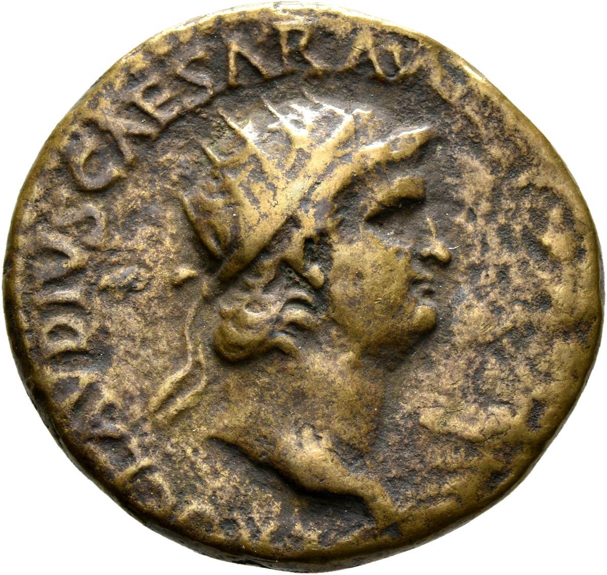 RIC I (second edition) Nero 193 Nero obverse — Head of Nero, radiate, right