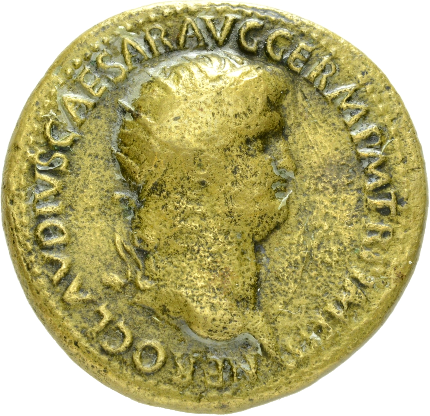 RIC I (second edition) Nero 195 Nero obverse, Head of Nero, radiate, right