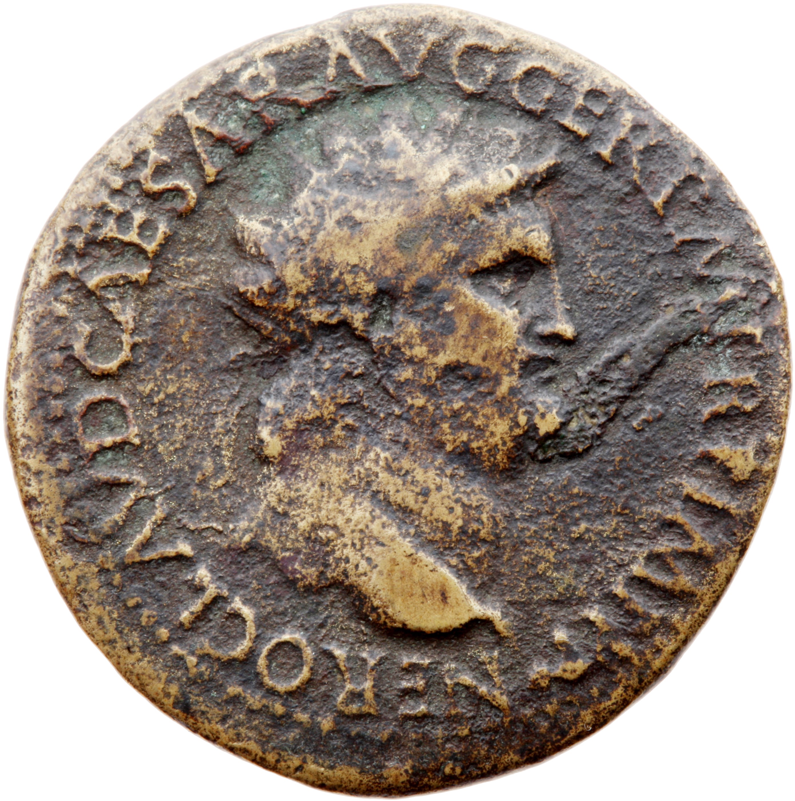 RIC I (second edition) Nero 196 Nero obverse, Head of Nero, radiate, right