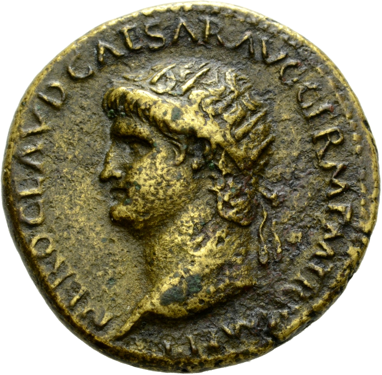 RIC I (second edition) Nero 199 Nero obverse, Head of Nero, radiate, left