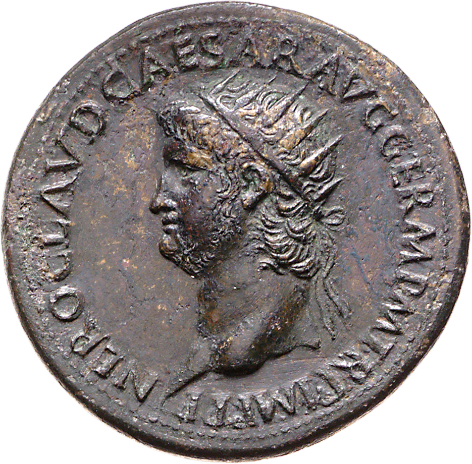 RIC I (second edition) Nero 199 Nero obverse — Head of Nero, radiate, left