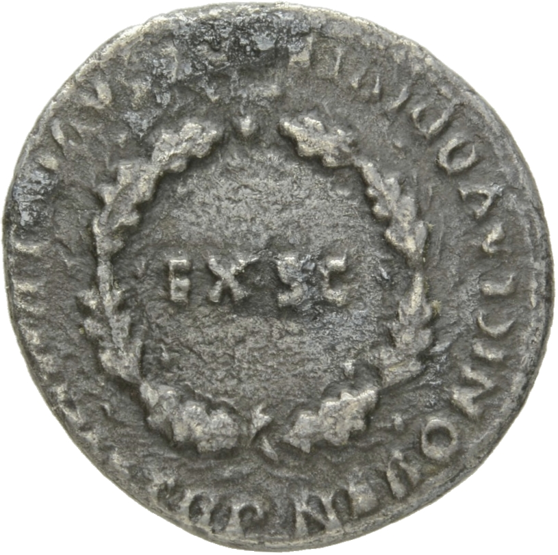 RIC I (second edition) Nero 2 Nero reverse, Legend surrounding oak-wreath enclosing EX S C