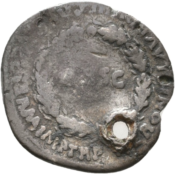 RIC I (second edition) Nero 2 Nero reverse — Legend surrounding oak-wreath enclosing EX S C
