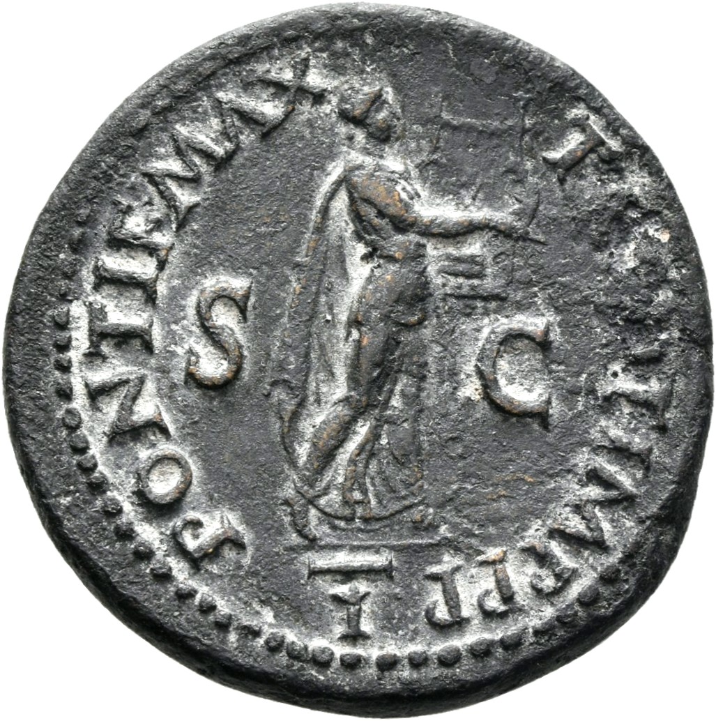 RIC I (second edition) Nero 209 Nero reverse, Nero as Apollo Citharoedus, laureate, advancing right, playing lyre