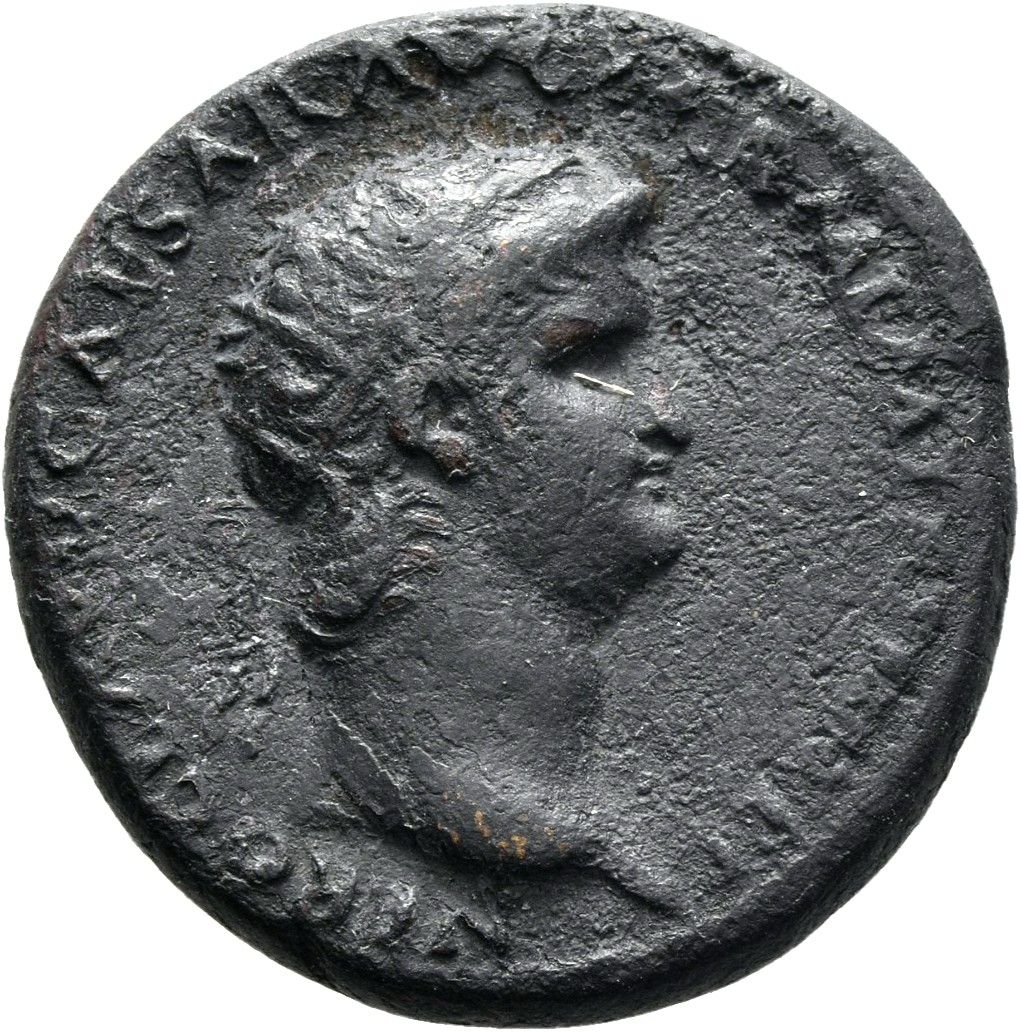 RIC I (second edition) Nero 209 Nero obverse, Head of Nero, radiate, right
