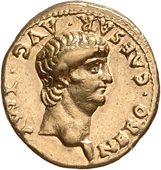 RIC I (second edition) Nero 21 Nero obverse, Head of Nero, bare, right