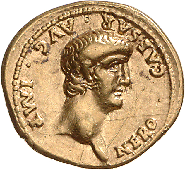 RIC I (second edition) Nero 23 Nero obverse, Head of Nero, bare, right