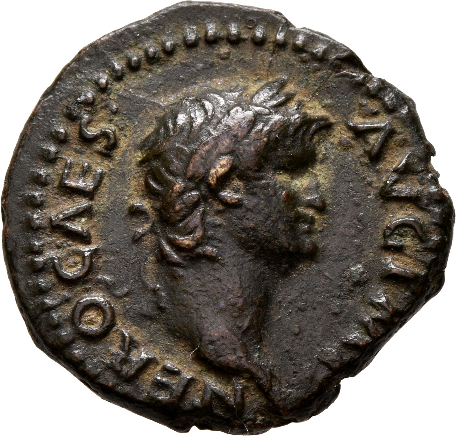 RIC I (second edition) Nero 231 Nero obverse — Head of Nero, laureate, right