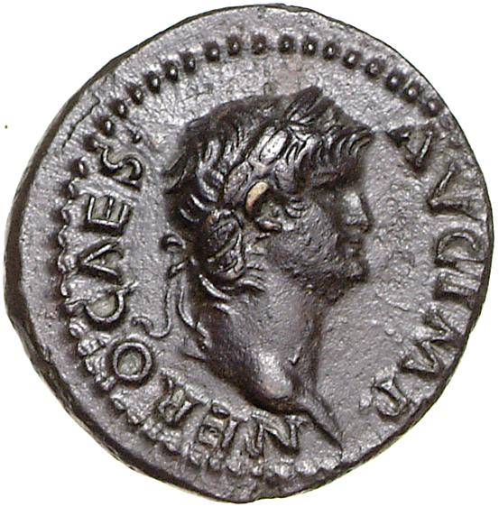 RIC I (second edition) Nero 233 Nero obverse, Head of Nero, laureate, right