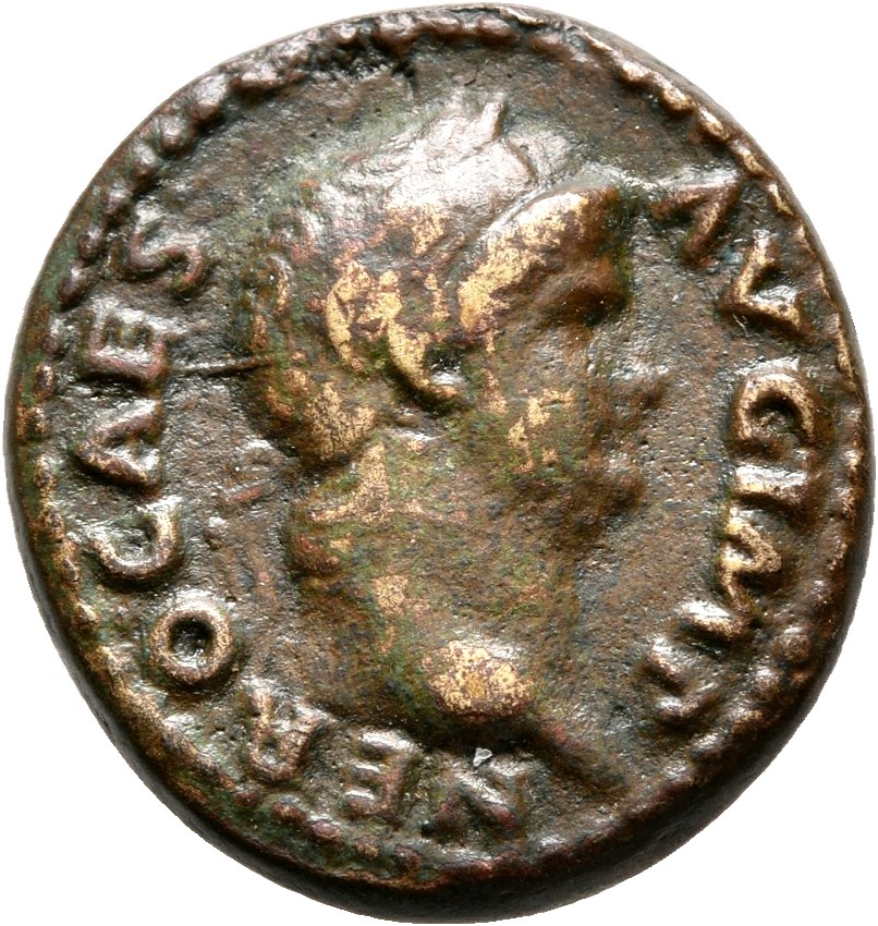RIC I (second edition) Nero 233 Nero obverse — Head of Nero, laureate, right