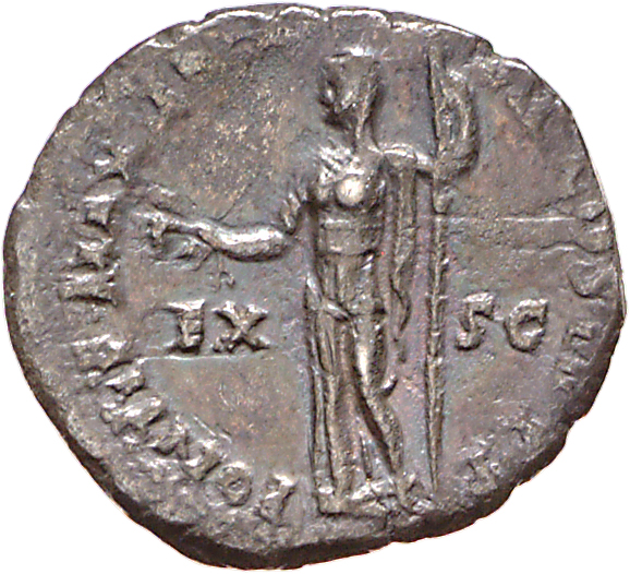 RIC I (second edition) Nero 24 Nero reverse, Ceres, veiled and draped, standing left, holding two corn-ears and torch