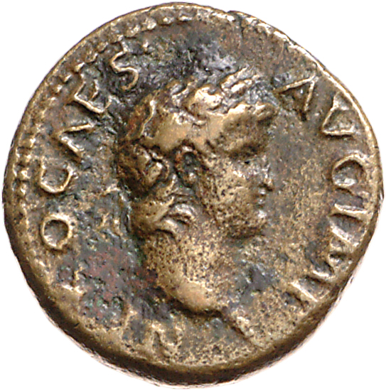 RIC I (second edition) Nero 243 Nero obverse, Head of Nero, laureate, right