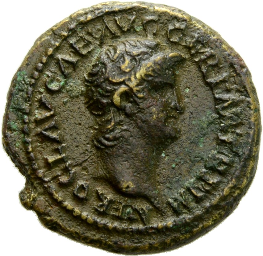 RIC I (second edition) Nero 244 Nero obverse, Head of Nero, bare, right