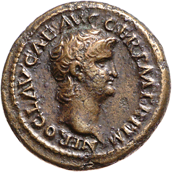 RIC I (second edition) Nero 244 Nero obverse — Head of Nero, bare, right