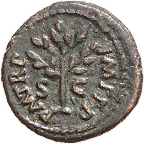 RIC I (second edition) Nero 255 Nero reverse, Olive-branch, upright; sometimes three dots above