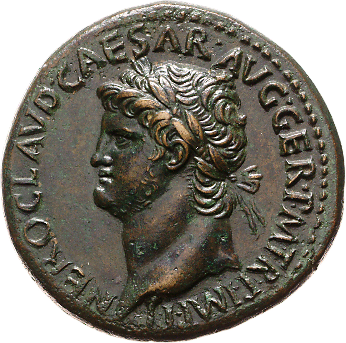 RIC I (second edition) Nero 274 Nero obverse, Head of Nero, laureate, left