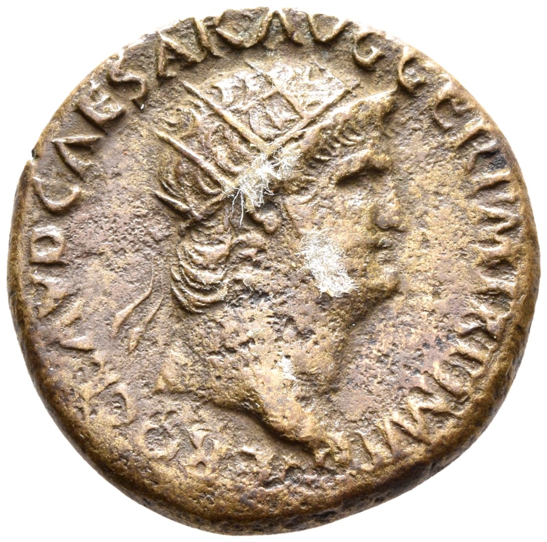 RIC I (second edition) Nero 284 Nero obverse, Head of Nero, radiate, right