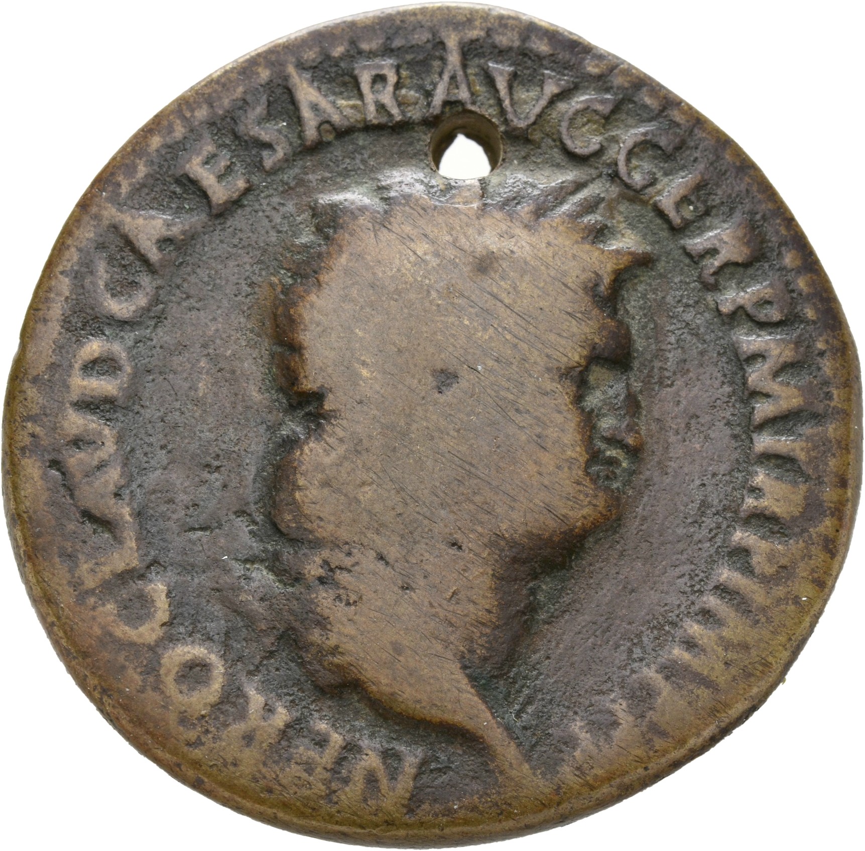 RIC I (second edition) Nero 291 Nero obverse, Head of Nero, radiate, right