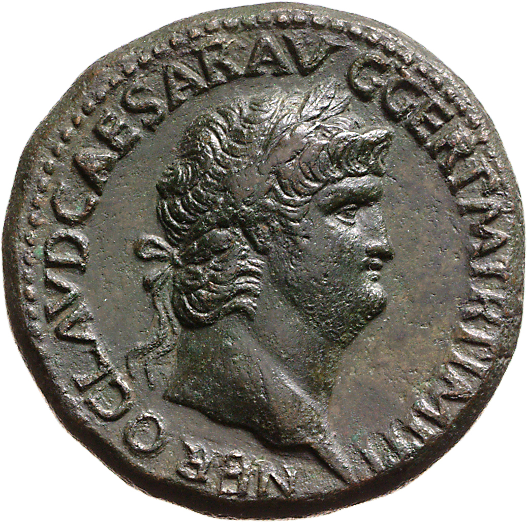 RIC I (second edition) Nero 292 Nero obverse, Head of Nero, laureate, right
