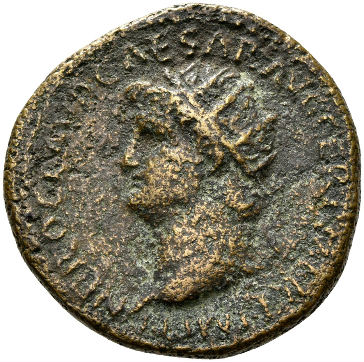 RIC I (second edition) Nero 297 Nero obverse, Head of Nero, radiate, left