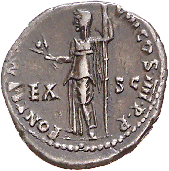 RIC I (second edition) Nero 30 Nero reverse, Ceres, veiled and draped, standing left, holding two corn-ears and torch