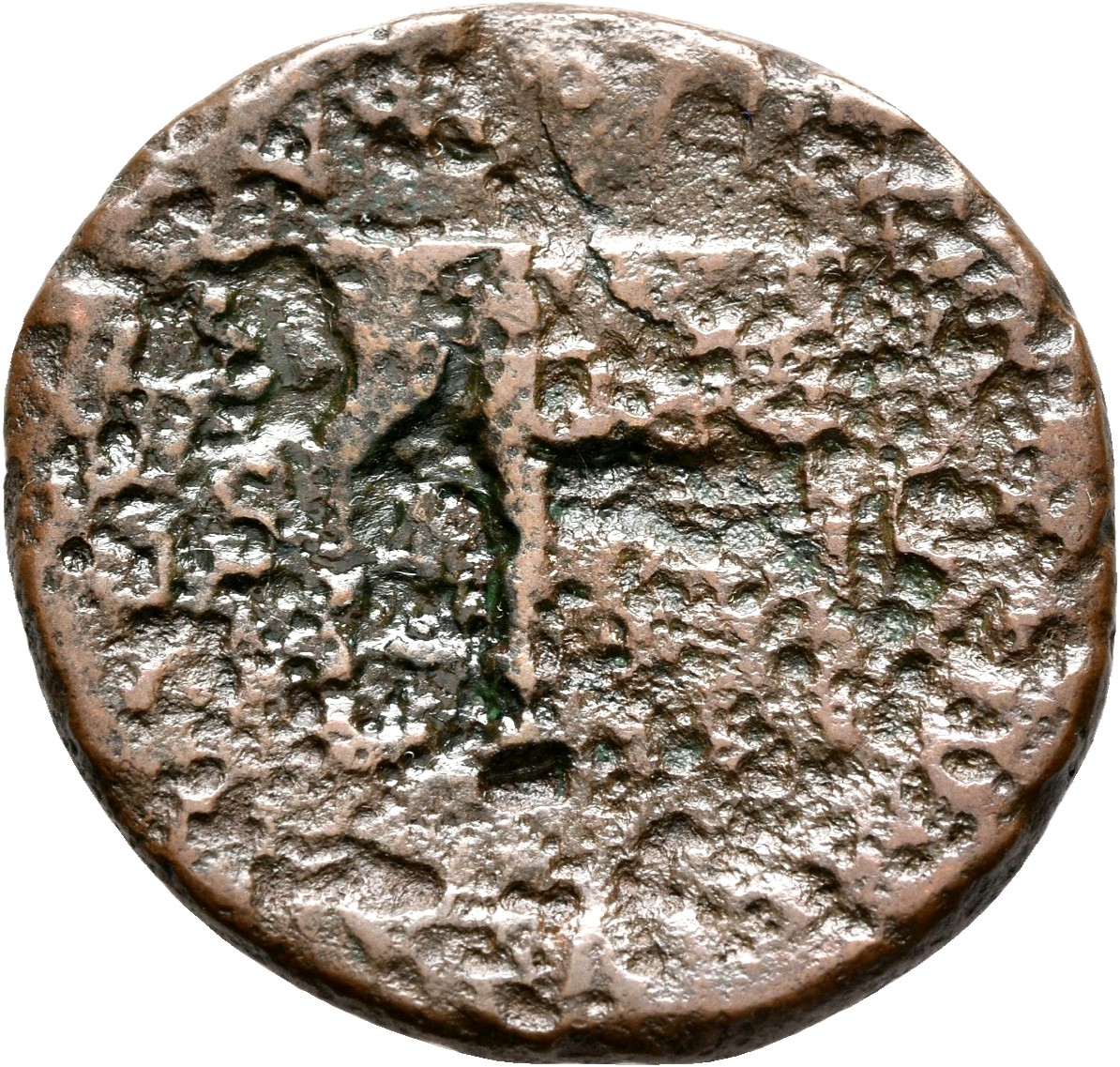 RIC I (second edition) Nero 304 Nero reverse, Temple of Janus, with latticed window to right and double doors to left with...